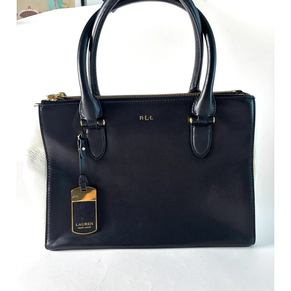 Lauren Ralph Lauren Black and White Tote